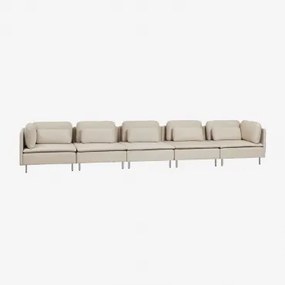 5-delige Modulaire Bank Oriol Stof Crème Beige - Sklum