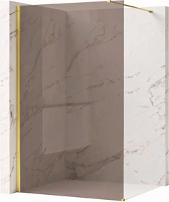 Walk-in douchewand Rea Flexi Brown / Gold 140