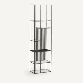 Boekenrek in staal en glas, Rectiligne