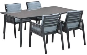 Garden Impressions Brendon tuinset 5-delig - Senna tuintafel 180x100 cm