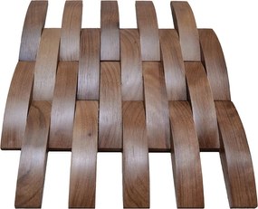 Houten Mozaïekpaneel | Walnoot Deep Dusk | 30×30 cm | Hout | Tegel