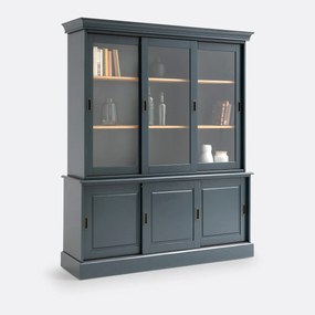 6-deurs servieskast in massief grenen en MDF, Poiret