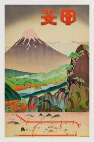 Kunstreproductie Fields of Colour (Retro Japanese Tourist Poster) - Travel Japan