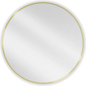 Mexen Loft ronde badkamerspiegel 80 cm, gouden frame - 9850-080-080-000-50