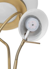 Vloerlamp brons incl. LED en dimmer met leeslamp - Empoli