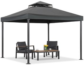 Antraciet tuinpaviljoen Valencia 3x3 m Tuinpunt