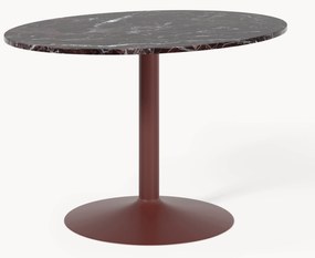 Ovale marmeren eettafel Miley, verschillende formaten, wijnrood