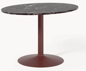 Ovale marmeren eettafel Miley, verschillende formaten, wijnrood