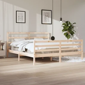 vidaXL Bedframe massief grenenhout 200x200 cm