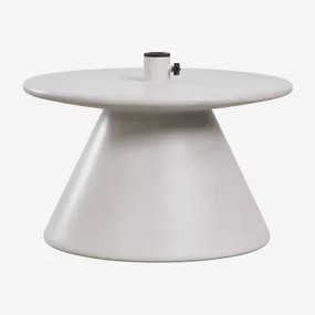 Parasolvoet Met Geïntegreerde Ronde Tafel Ø60 Cm In Darwys Cement Grijs – Koel - Sklum