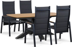 Tuinset 4 personen 180 cm Aluminium Grijs Lifestyle Garden Furniture Essence/Camila