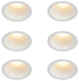 Set van 6 inbouwspots wit GU10 35mm IP44 - Dept Modern GU10 rond Binnenverlichting Lamp