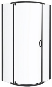 Kerra Splash douchecabine 79x79cm kwartrond zwart mat