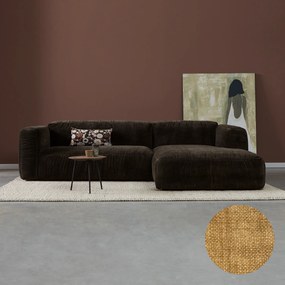 Beige Hoekbank Met Chaise Longue Rechts