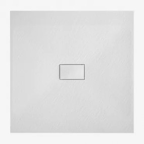 Vierkante Antislip En Extra Platte Smc-hars Douchebak Soho Wit & 100 X 100 Cm - Sklum
