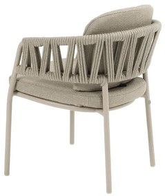 Taste by 4 Seasons Calma tuinset latte met Sarah tafel 120 cm Tuinstoel   taupe weerbestendig