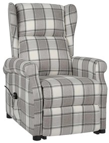 vidaXL Sta-op-stoel verstelbaar stof grijs