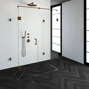 Brauer JC profielloze douchecabine XL 140x90cm koper