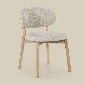 Eleonora Mikky Luxe Eetkamerstoel Eiken Taupe En Stof