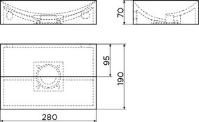 Clou Vale keramische fontein 28cm zonder kraangat wit glans