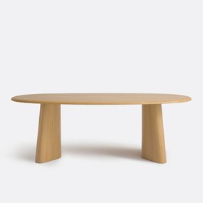 Ovale eettafel, eikenfineer, 6 tot 8 couverts, WILLIAM