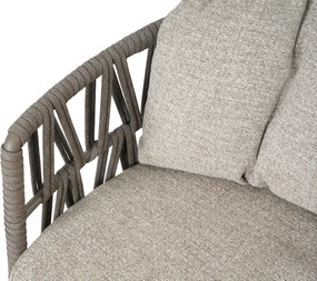 Stoel en Bank Loungeset 5 personen Rope Taupe  Santika Furniture Santika