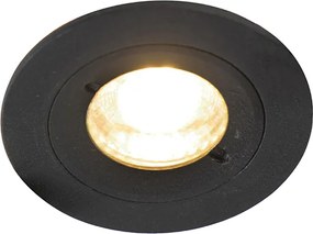 Moderne smart inbouwspot zwart rond incl. WiFi GU10 IP54 - Xena
