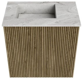 Mondiaz Joya DLux 40cm toiletmeubel dusk met wastafel faye links zonder kraangat glace
