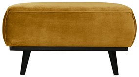 BePureHome Statement Retro Hocker Fluweel Honing Geel