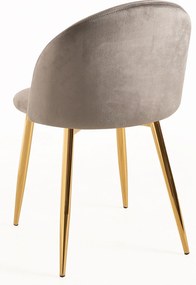 Set 4 Vint Fluwelen Golden Stoelen