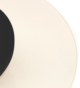 Moderne plafondlamp wit met zwart 28cm incl. LED - Lido Modern rond Binnenverlichting Lamp