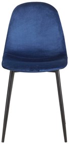 Set 4 Stoelen Teok Zwart Fluweel