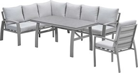 Garden Impressions Cameron lounge dining set 4-delig links incl stoel - taupe
