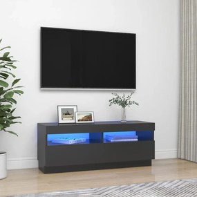 vidaXL Tv-meubel met LED-verlichting 100x35x40 cm grijs