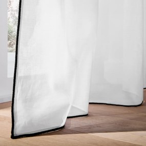 Katoenen glasgordijn met schuifzoom, Anahi