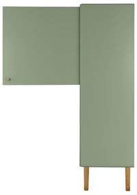 Tenzo Color Living Wandkast Met Deuren Groen - 118.5x40x137.5cm.