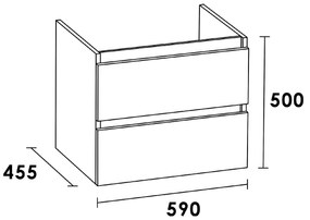 Sanituba Solution onderkast 60cm viking shield