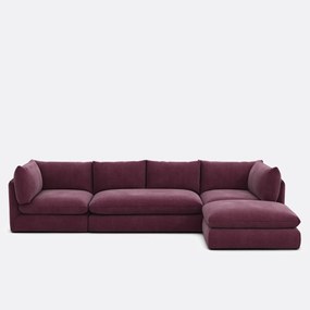 2-zits bankelement voor modulaire sofa, in gestructureerde stof, Malo