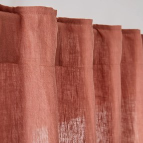 Gordijn in gewassen linnen met verdekte lussen, radiator, Onega