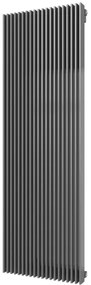 Plieger Antika Retto designradiator verticaal middenaansluiting 1800x595mm 2223W zilver metallic