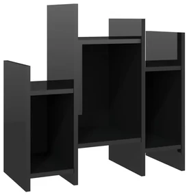 vidaXL Bijzetkast 60x26x60 cm spaanplaat hoogglans zwart
