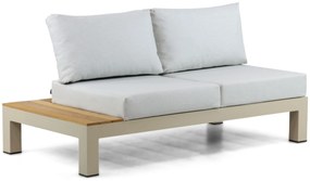 Loungeset 6 personen Aluminium/Teak Taupe Lifestyle Garden Furniture Vittoria
