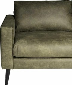 Hoekbank - Aster - rechts - stof lederlook Dalton groen 14