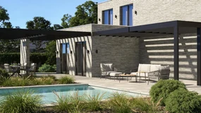 4 Seasons Outdoor Calpi 3-zits loungebank  LoungebankTuinbank    antraciet weerbestendig
