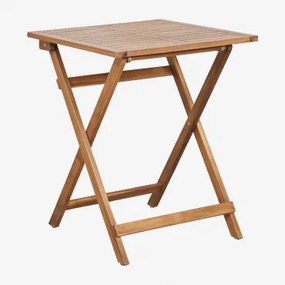 Vierkante Opvouwbare Tuintafel 60x60 Cm Van Acaciahout Delawer Acacia Bruin - Sklum