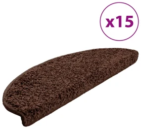 vidaXL 15 st Trapmatten 65x25 cm bruin