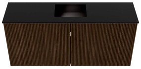 Mondiaz Joya 90cm toiletmeubel walnut met wastafel faye midden zonder kraangat urban