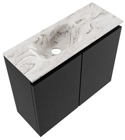 Mondiaz Ture DLux toiletmeubel 60cm urban met wastafel glace links met kraangat