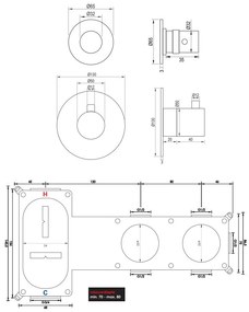 Brauer Copper Edition inbouw badkraan met badvulcombinatie en 3 standen handdouche geborsteld koper PVD