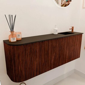 Mondiaz Joya 110cm toiletmeubel ronding links ruby met wastafel faye rechts 1 kraangat urban